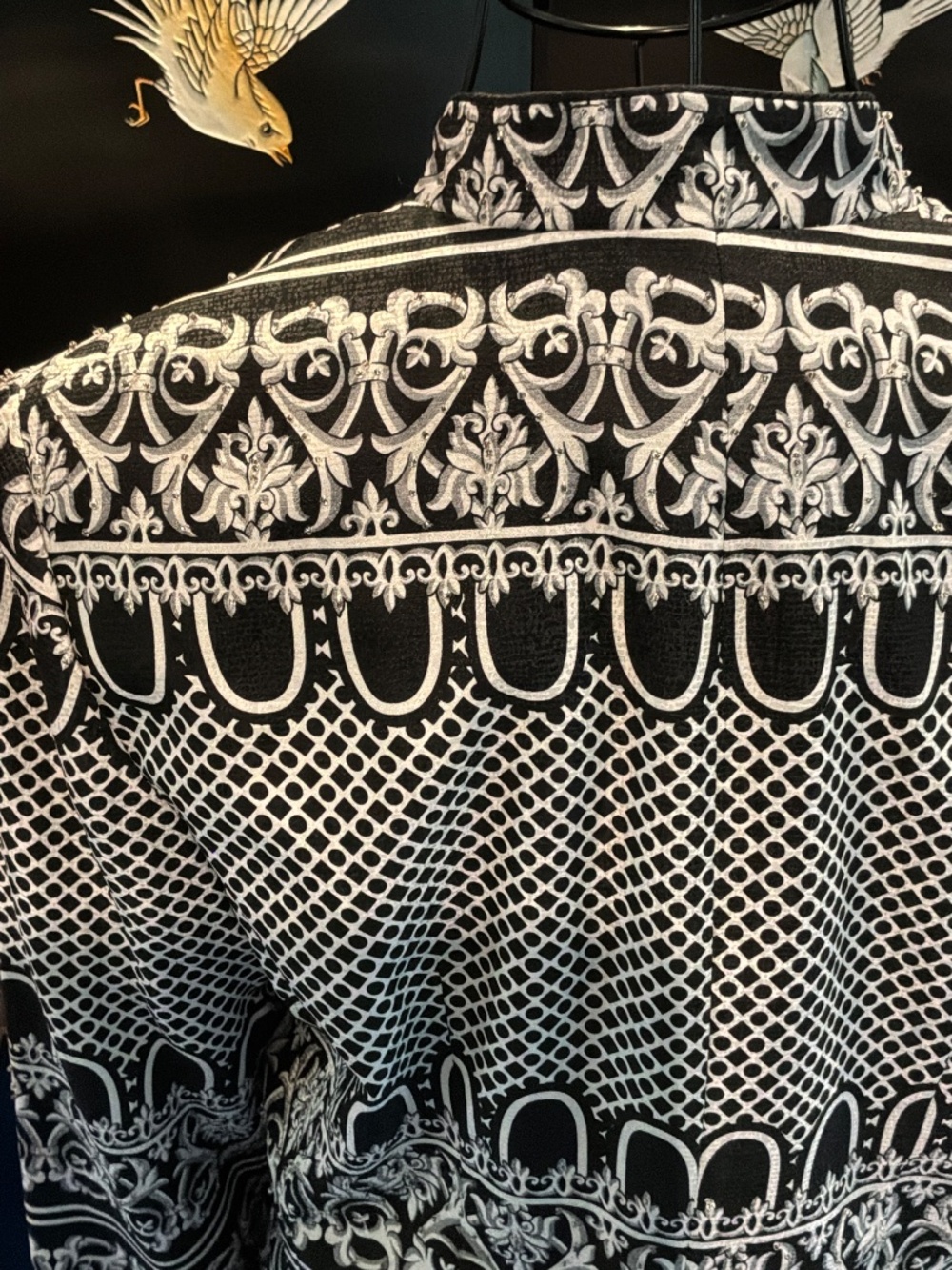 🖤 Vintage Adrianna Papell 100% Silk Beaded Baroque Statement Jacket 🖤 - Picture 6 of 10